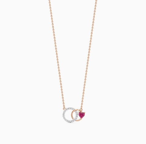 Trendy Heart Gold Plated With CZ Sterling Silver Pendant For Women